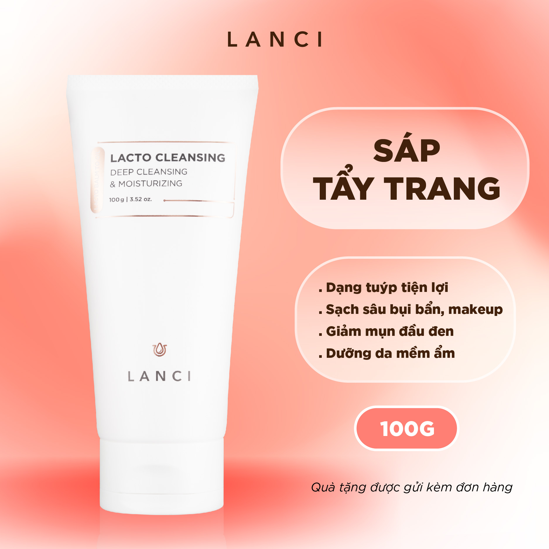 Sáp Tẩy Trang Tan Chảy LANCI Lacto Cleansing 100ml