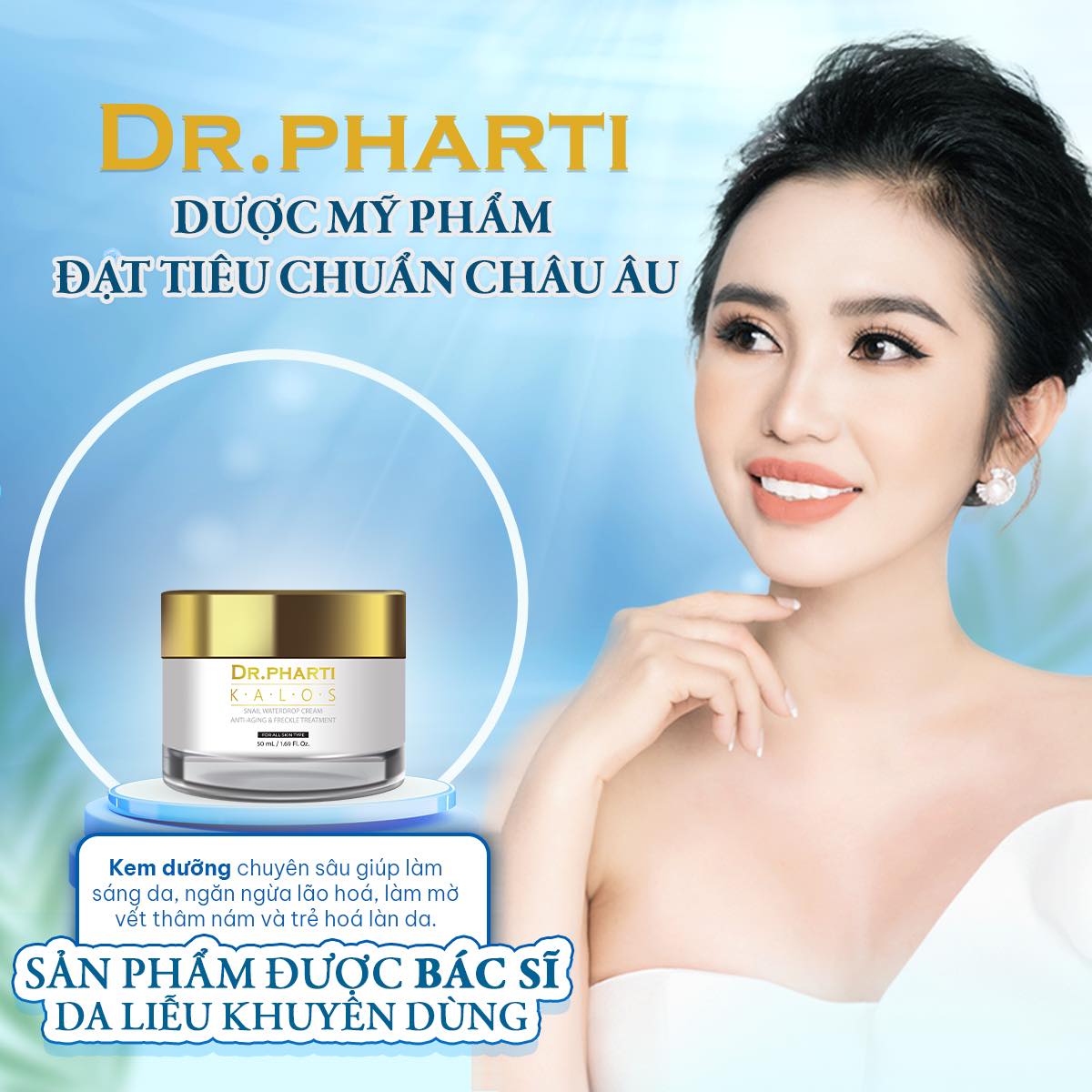 Kem Trắng Da - Chống Lão Hóa - Ngăn Ngừa Nám - DR.PHARTI - K.A.L.O.S Snail White Cream