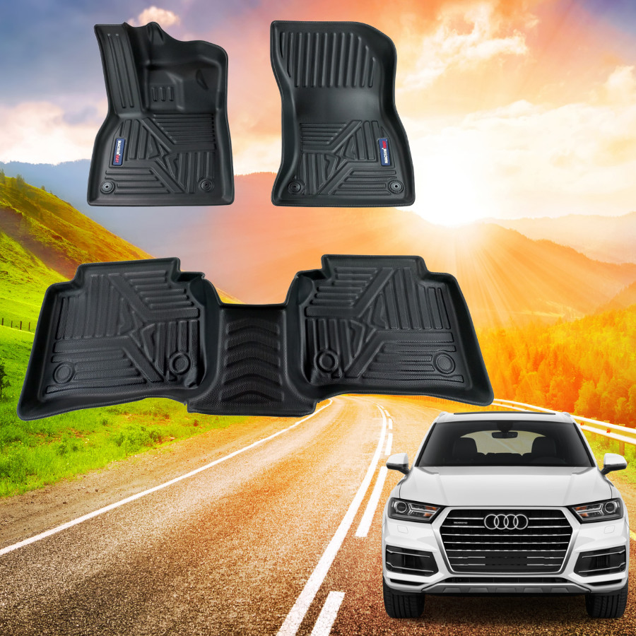 Thảm lót sàn xe ô tô Audi Q5 2018- nay nhãn hiệu Macsim TPE-màu đen