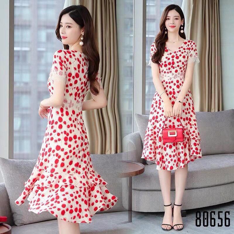 Đầm xòe họa tiết CHẤM BI cực đẹp dành cho các chị em