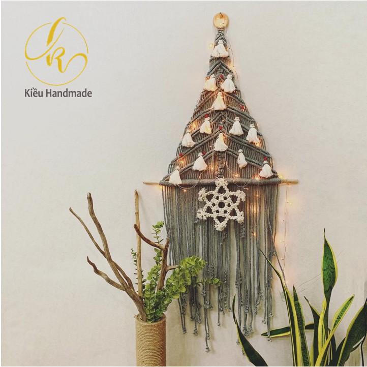 Cây thông macrame treo tường -ảnh thật