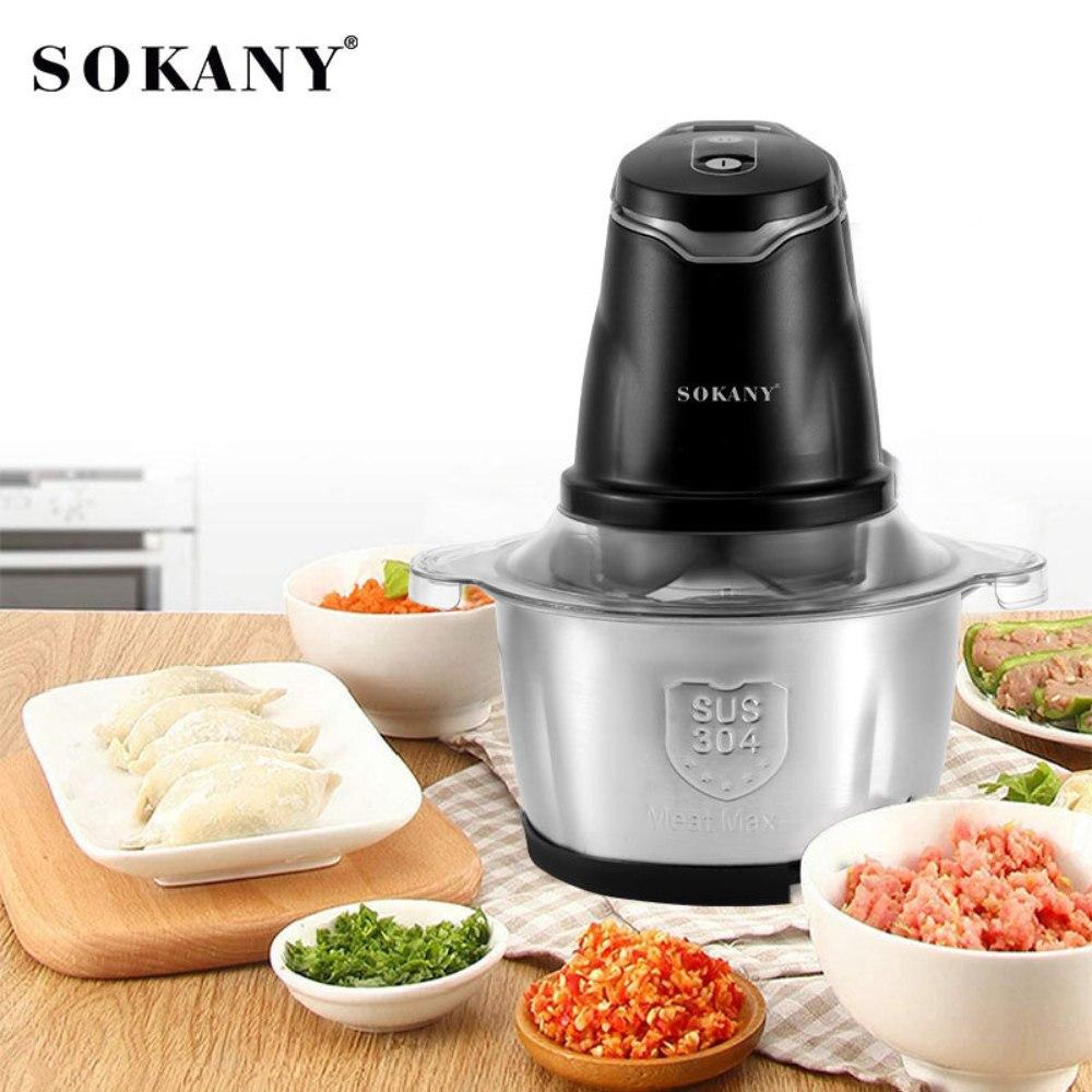 Máy xay thịt đa năng SOKANY SK-7020, dung tích 2L, lưỡi dao 2 tầng xay nhuyễn mọi thực phẩm - HÀNG CHÍNH HÃNG - DELIYA