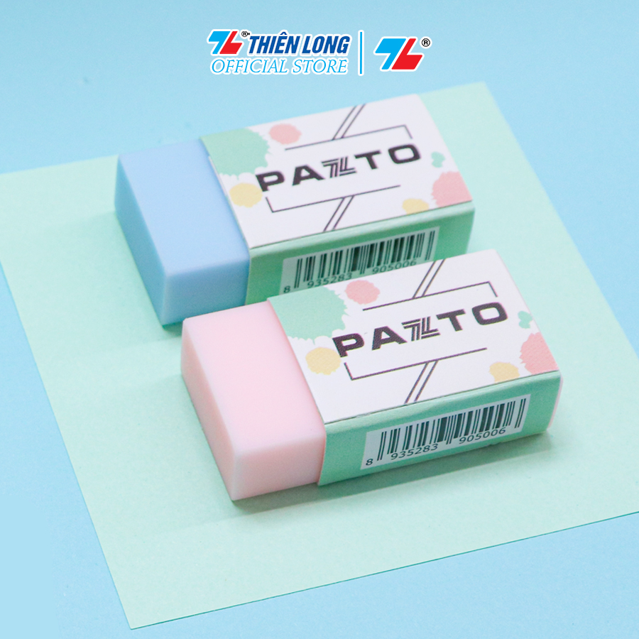 Gôm tẩy bút chì không mùi Pastel Pazto Thiên Long E-010 - Màu ngẫu nhiên - combo 10