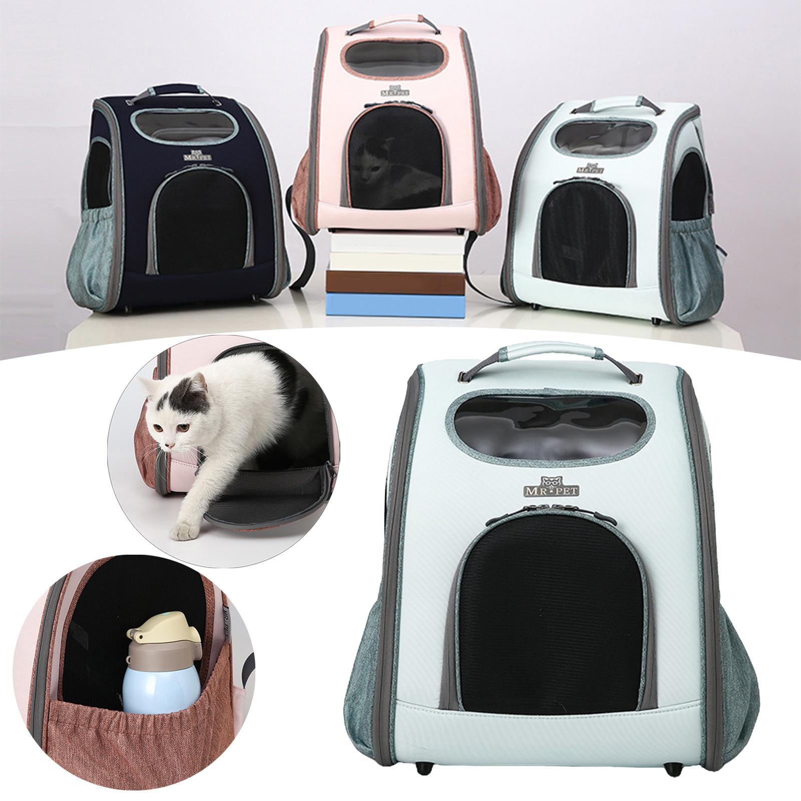 Breathable Pet Dog&Cat Carrier Backpack Shoulders Bag Zipper Cage