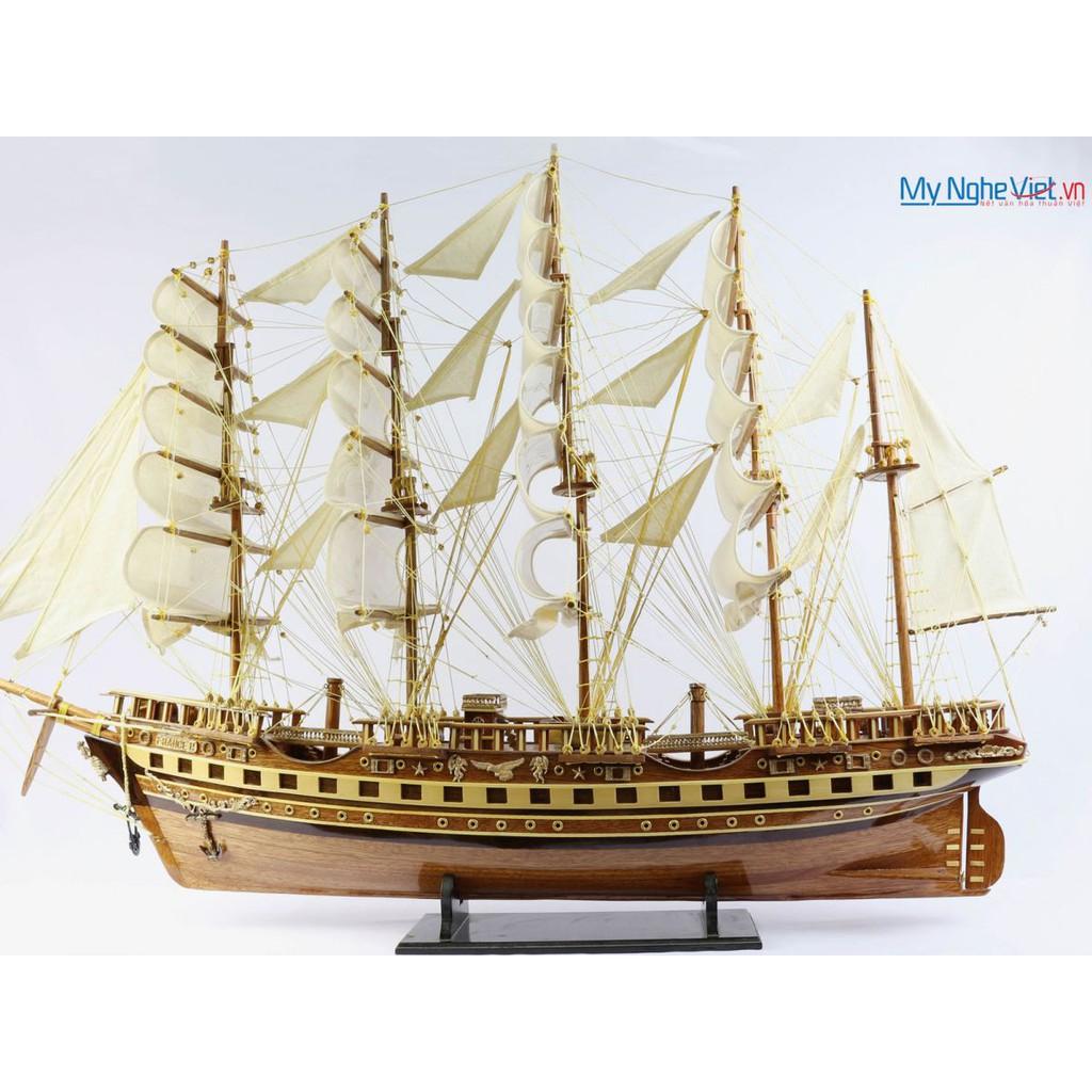 Mô hình tàu thuyền France II thân 80cm gỗ tự nhiên MNV-TB02