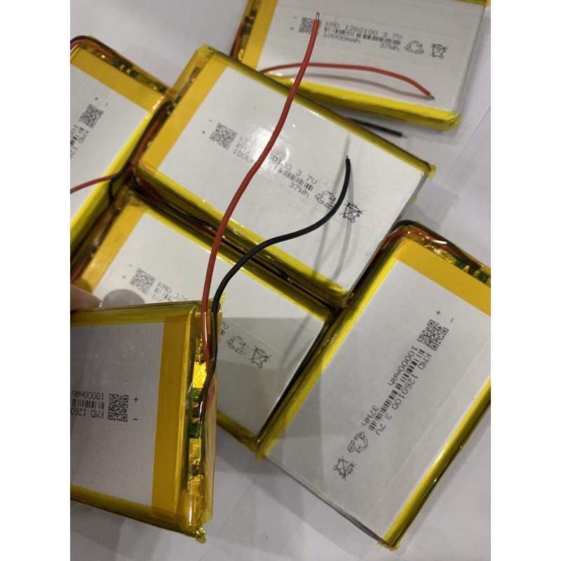 Pin Lithium-Polymer 3.7V 10000mAh 1260100 mới 100% Chuẩn dung lượng - Có mạch bảo vệ