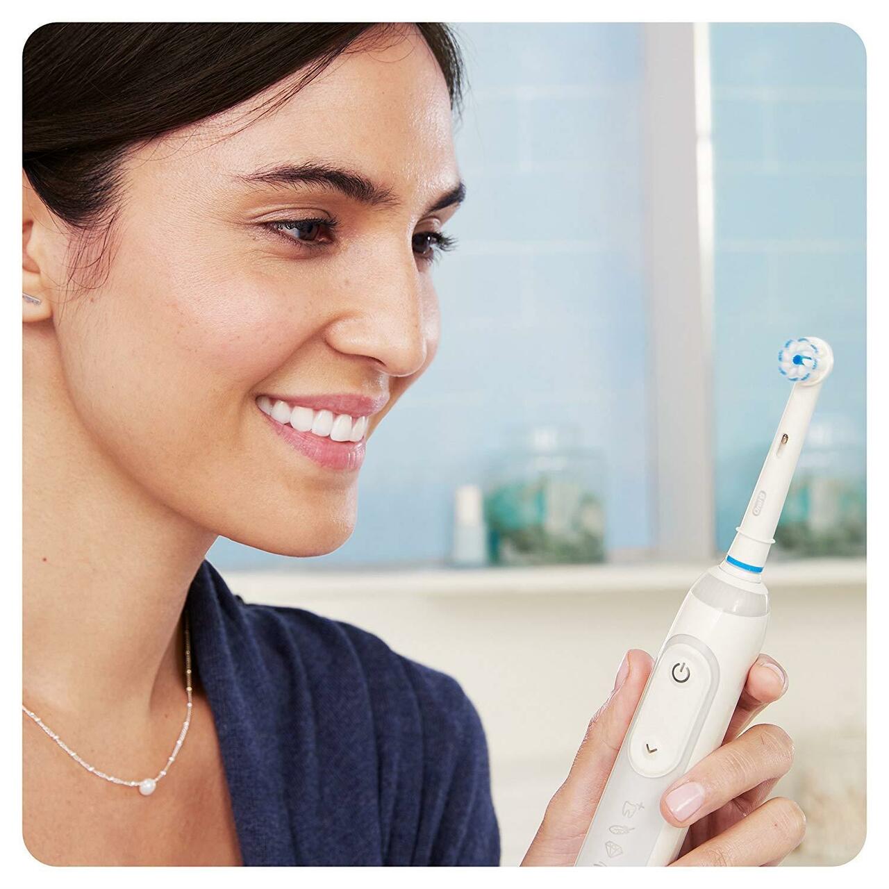 Cho máy Oral B Braun, bộ 4 Đầu Bàn Chải đánh răng điện thay thế MIHOCO EB60-P New Gum Care, sợi cước siêu mềm, cho răng lợi nhạy cảm