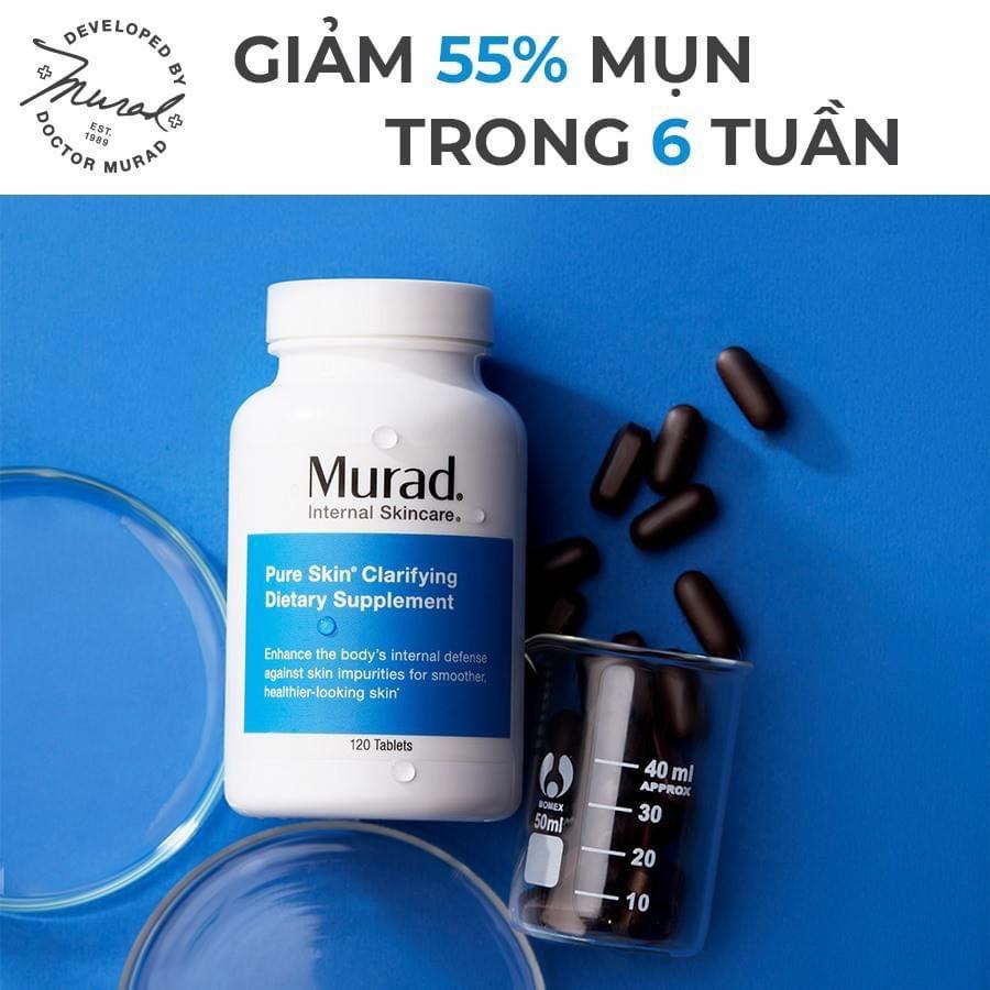 COMBO TIẾT KIỆM | Viên uống Pure Skin Clarifying Dietary Supplement + Gel giảm mụn 4h Rapid Relief Acne Spot Treatment