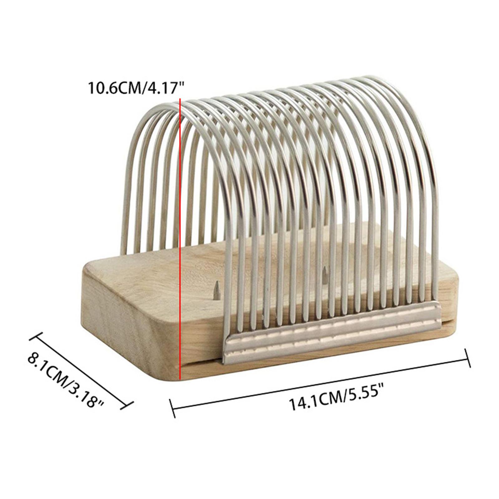 Stainless Steel Potato Slicing Rack Kitchen Tools with Wooden Rack