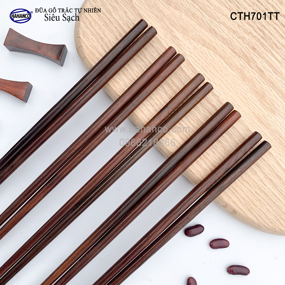 Đũa gỗ Trắc Việt Nam vân đẹp CTH701TT - gỗ Trắc tự nhiên không chất độc hại