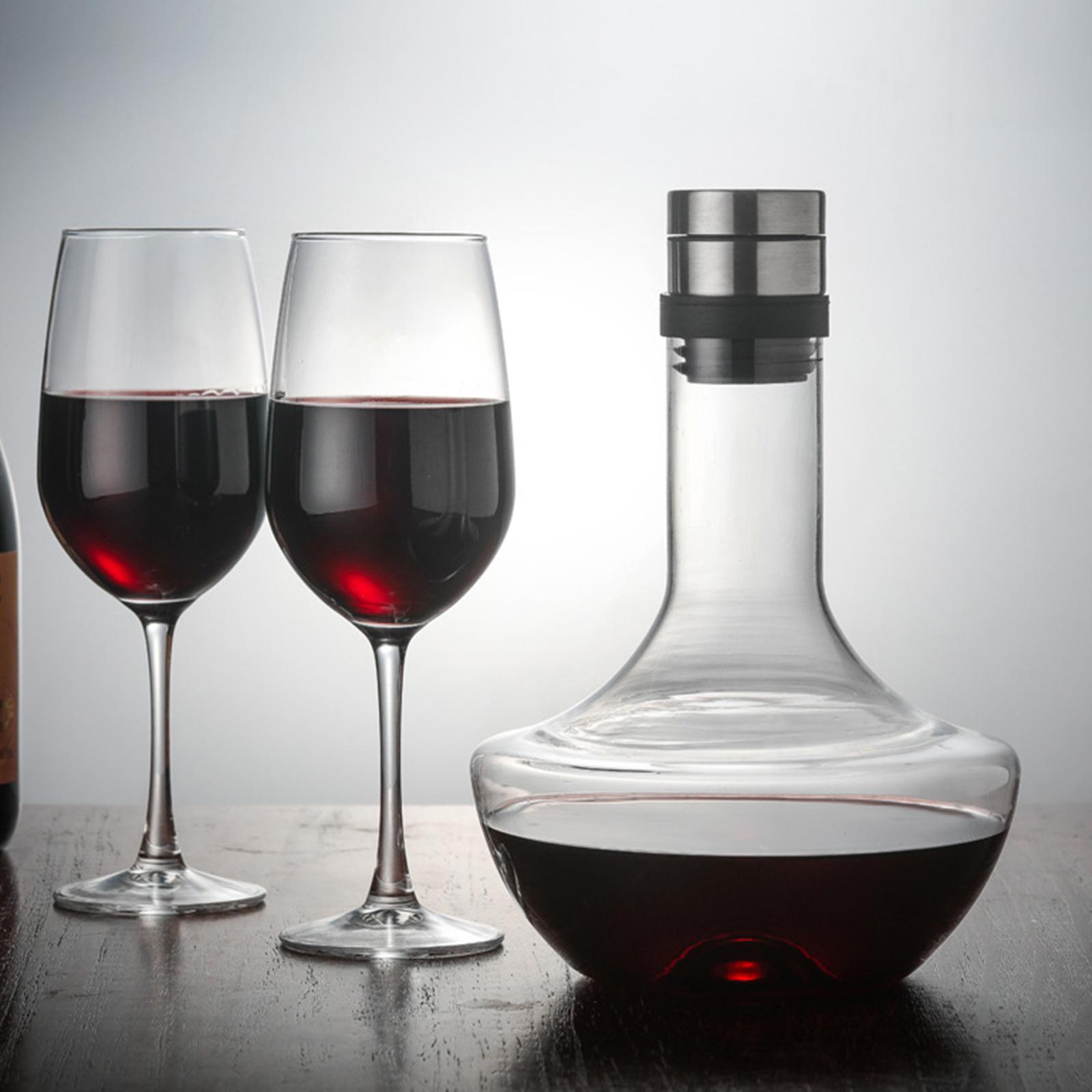 Red Wine Decanter Hand Blown Lead Free Crystal Carafe Red Wine Aerator