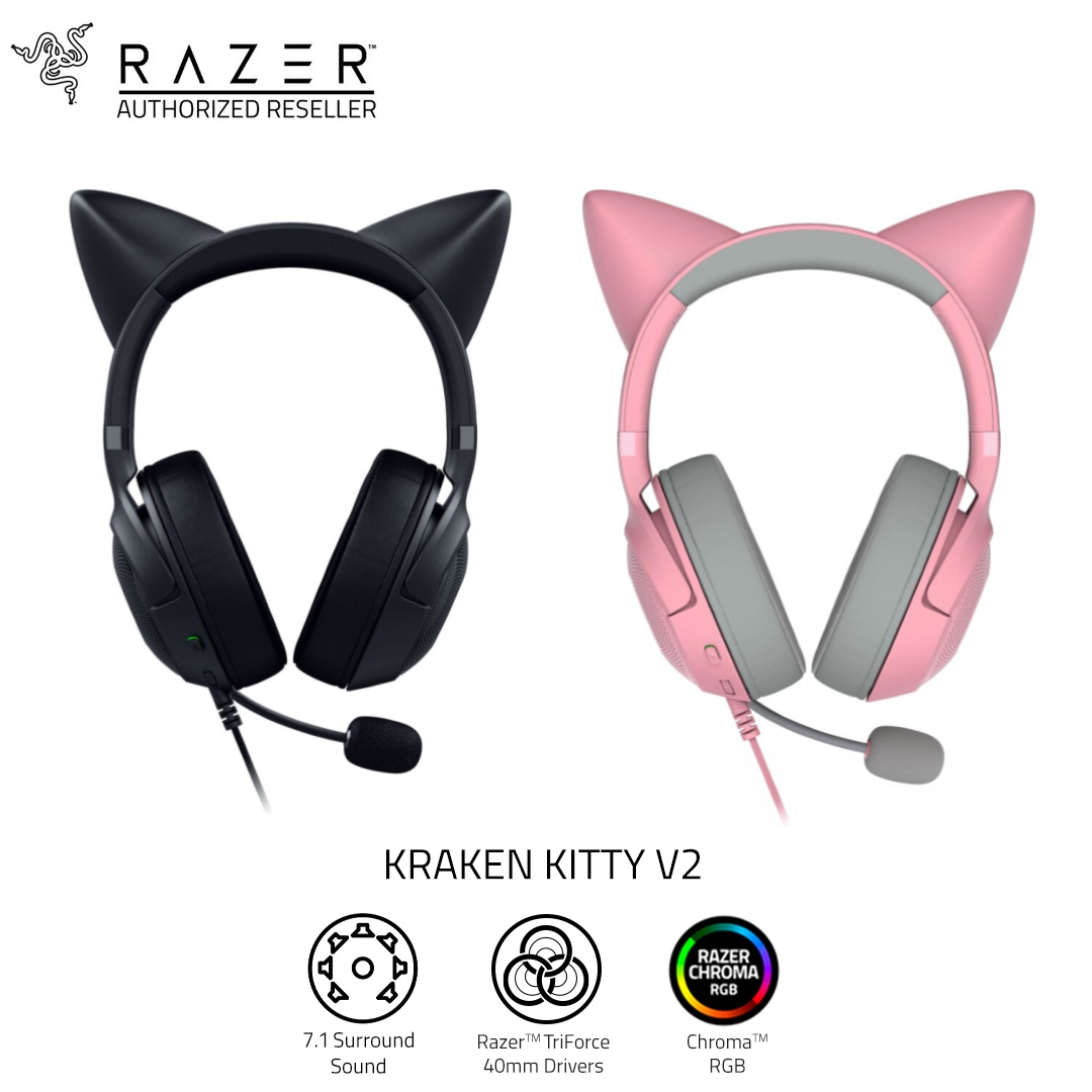 Tai nghe gaming có dây Razer Kraken Kitty V2 - Hàng chính hãng