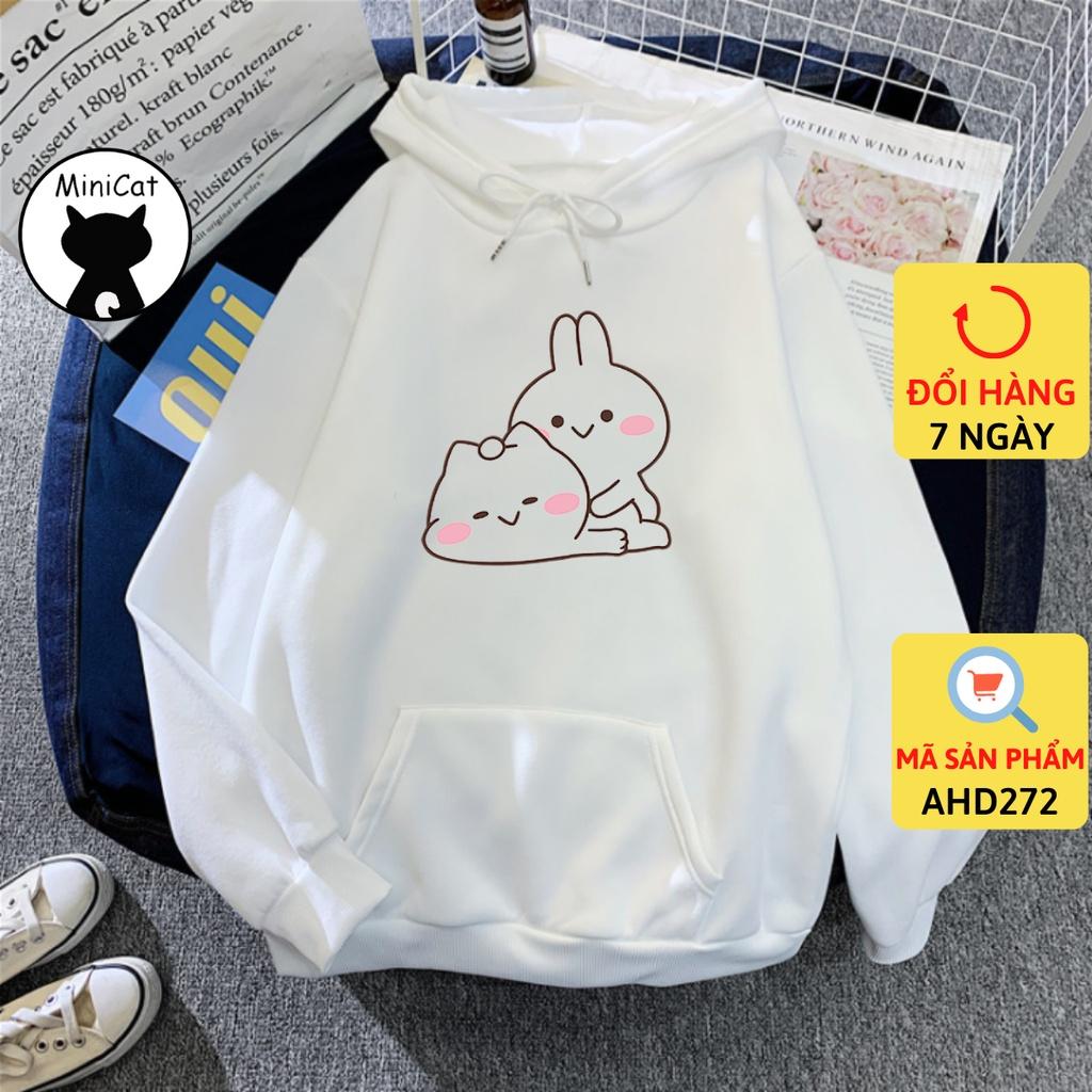 Áo nỉ MiniCat hoodie unisex nam nữ form rộng AHD272