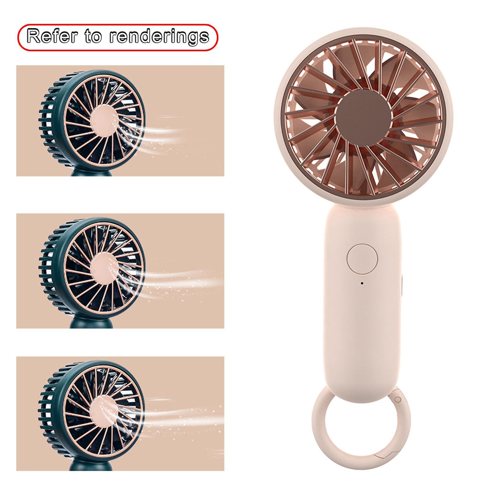 Mini Handheld Fan, USB Rechargeable Desk Fan, 3 Speeds Portable Personal Fan for Travel