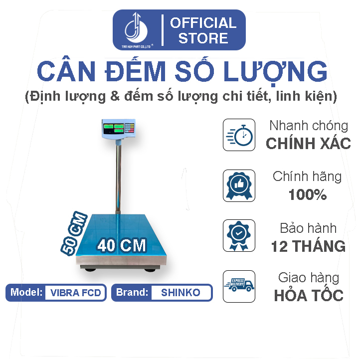 Cân Đếm Số Lượng Vibra FCD - Mặt Bàn Cân 400X500MM