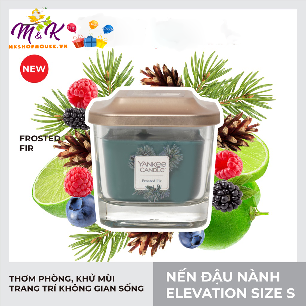 Nến ly vuông Elevation Yankee Candle- Frosted Fir - Size S