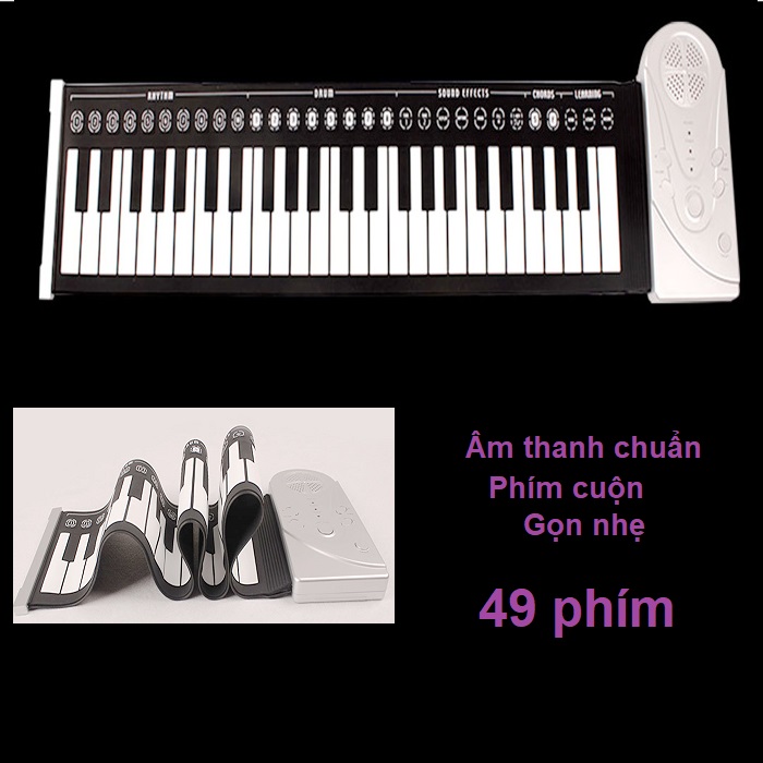 Đàn piano cuộn 49 phím Soft Keyboard Piano