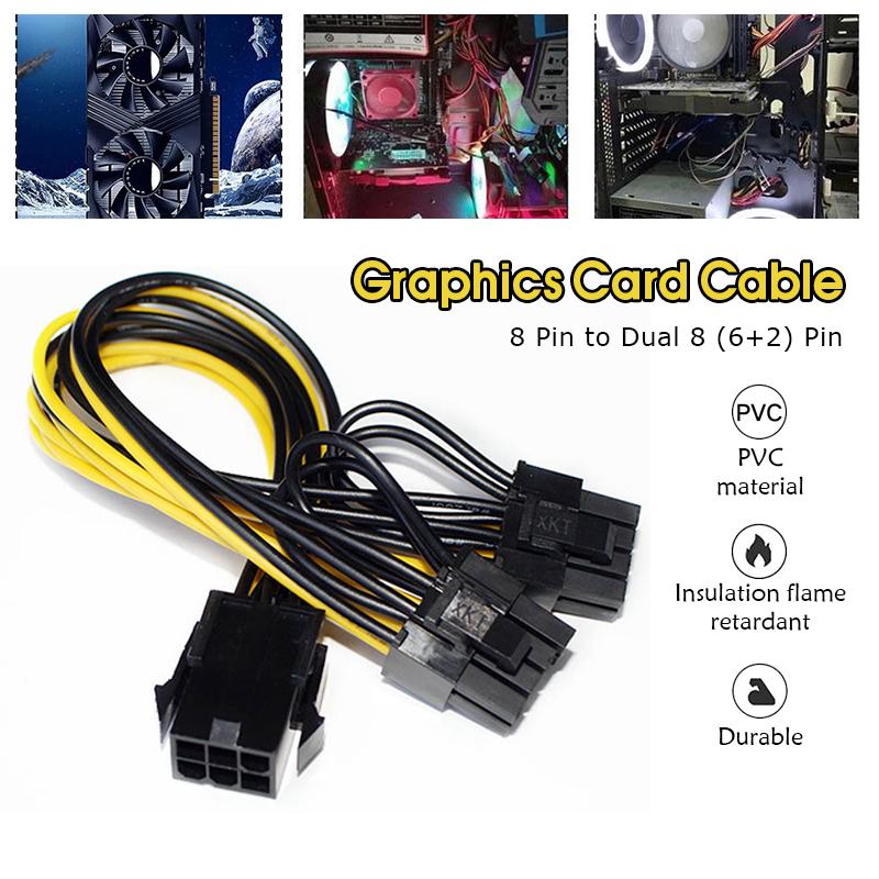 Cáp Chuyển Đổi/ Cáp Chia Nguồn Vga Pci-E 6-pin Sang 2x 8-pin/ 6 Pin ra 2 Đầu 8 Pin/ 6 Pin ra 2 X 8 Pin