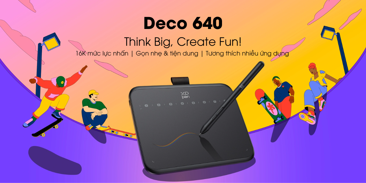 XP-Pen Deco 640 - Bảng Vẽ Điện Đa Năng - Hàng Chính Hãng