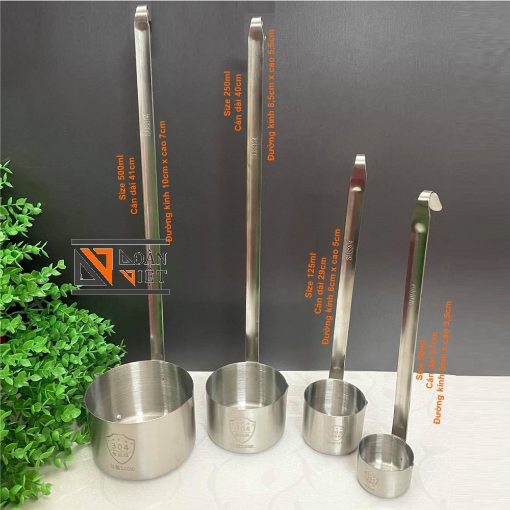 VÁ GÁO MUÔI MUỖNG đong định lượng INOX SUS 304 SIÊU ĐẸP - Cán dài dùng đong gia vị. Dụng cụ định lượng chất liệu INOX SUS 304 ĐẲNG CẤP. Sản phẩm nhiều size TIỆN LỢI cho chế biến, pha chế và nấu ăn