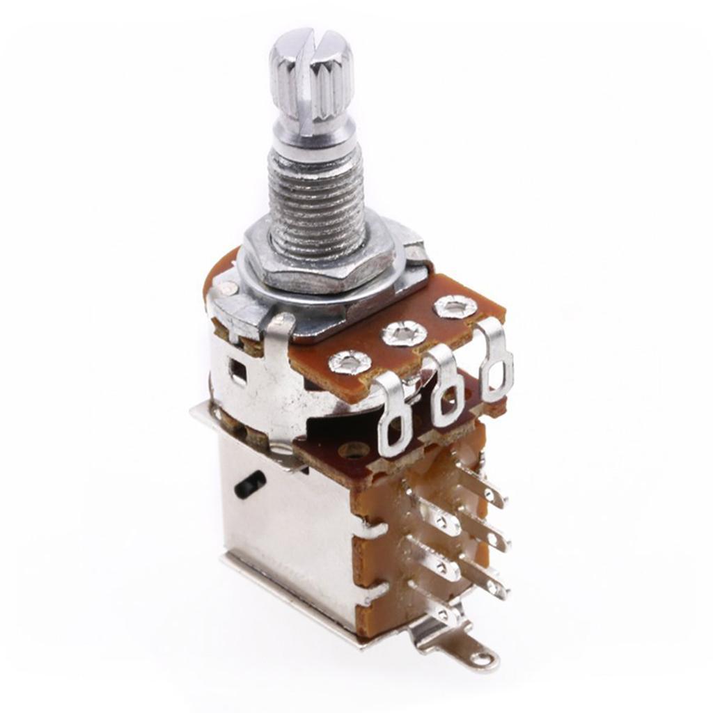3 Pcs A500K Split Shaft Pots Potentiometer Guitar  Tone Switch DIY