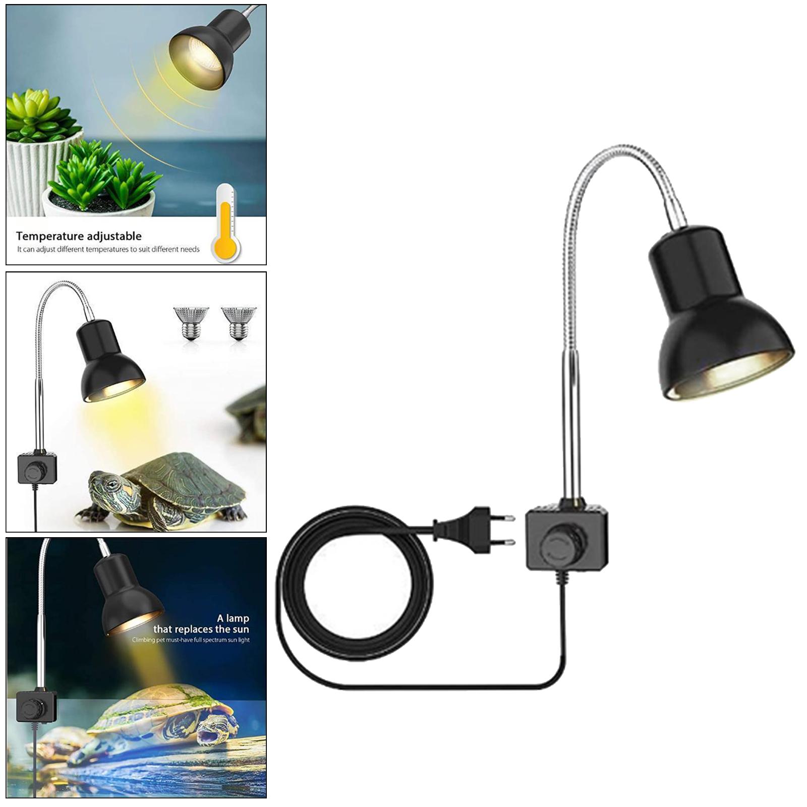 Rotatable Aquarium Reptile Heat Light Clamp Lamp Bulb w/ Clip 25W EU Plug