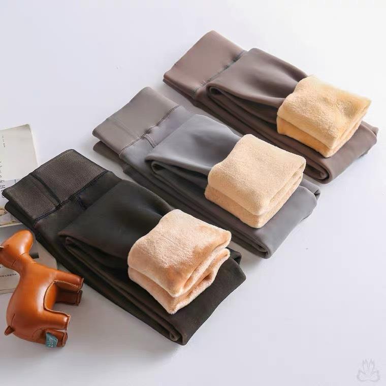 Quần tất 3D lừathịgiác, lót nỉ, siêuấm,siêudai,thậtchân,cogiãn,đànhồitốt, hàngcaocấp loại_1 Nữ Đen Women Nhung - Ghi