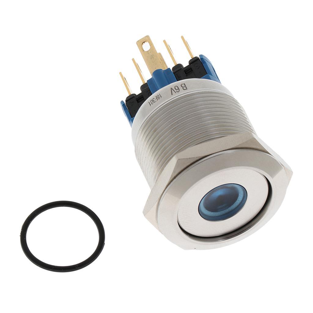 1 Pcs 22mm Led Light Push Button Switch Waterproof Push Button 6V