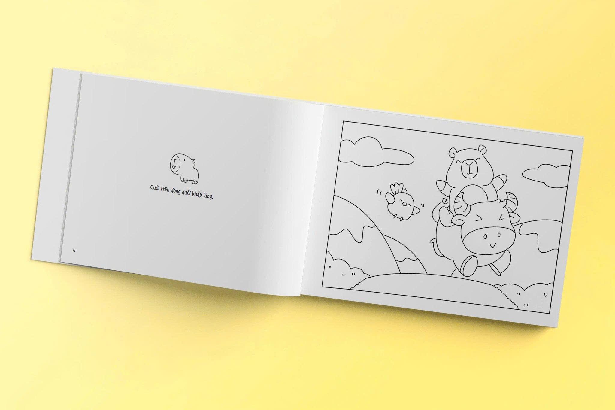 Sách - Tô Màu Capybara - Vui Chơi Mỗi Ngày Cùng Capy Và Các Bạn