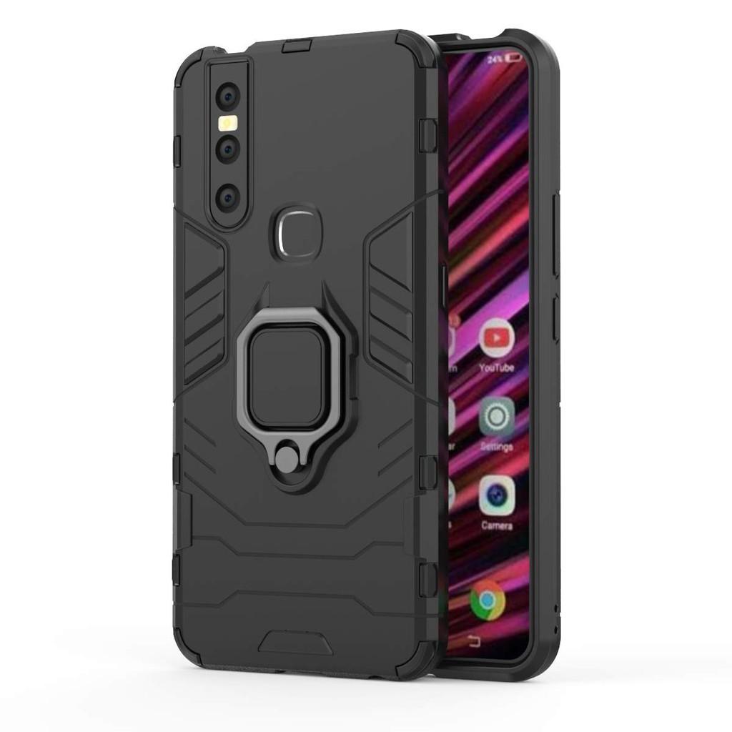 Ốp lưng cho Vivo V15 iron man chống sốc kèm nhẫn xoay chống xem video bảo vệ camera