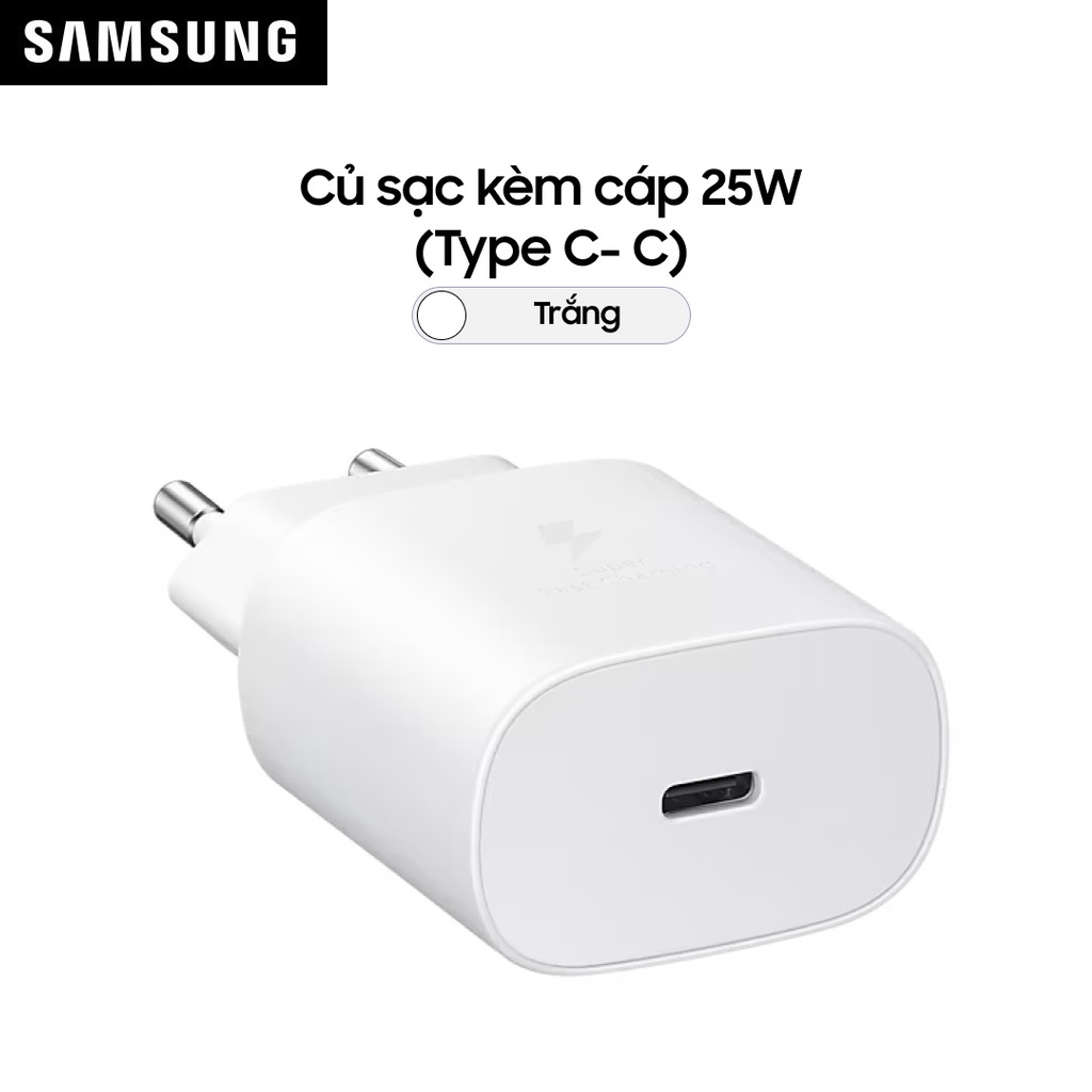 Bộ sạc Samsung 25W (Kèm cáp C-C, 1m) (EP-T2510) - Hàng Chính Hãng