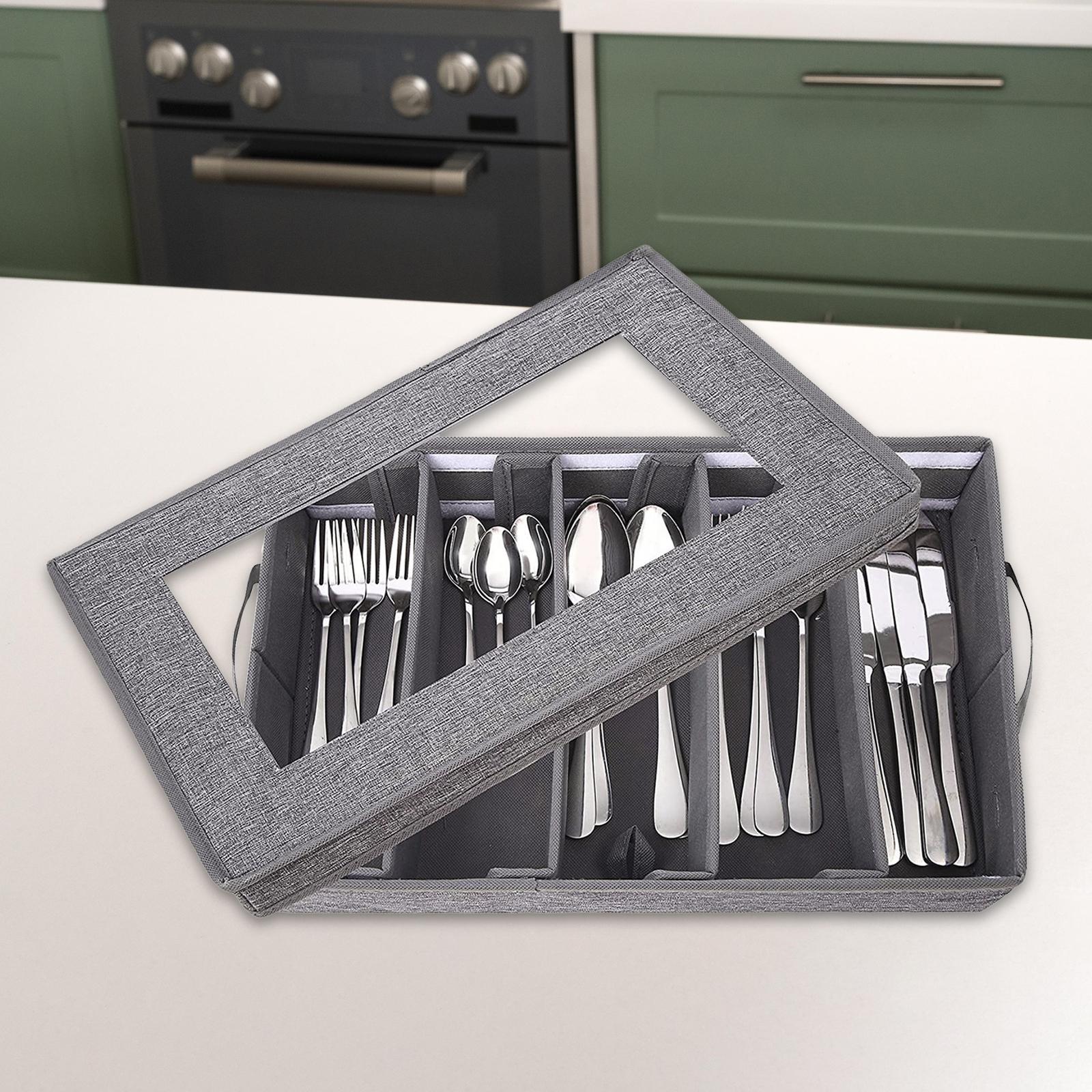 Cutlery Storage Holder Flatware Utensil Storage Case Box for Cutlery Office