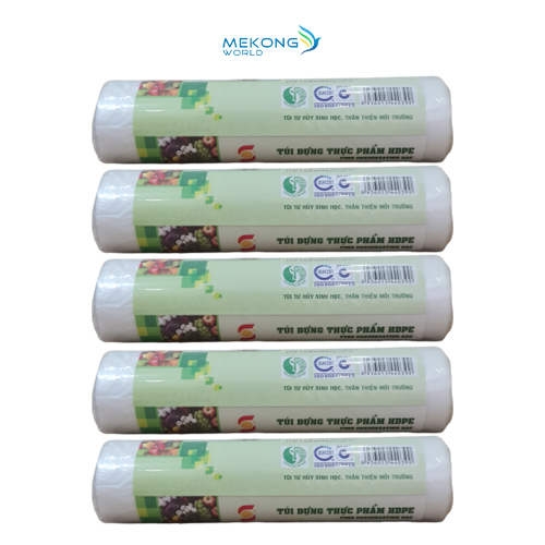 5 Cuộn Túi Đựng Thực Phẩm Nhựa Sinh Học