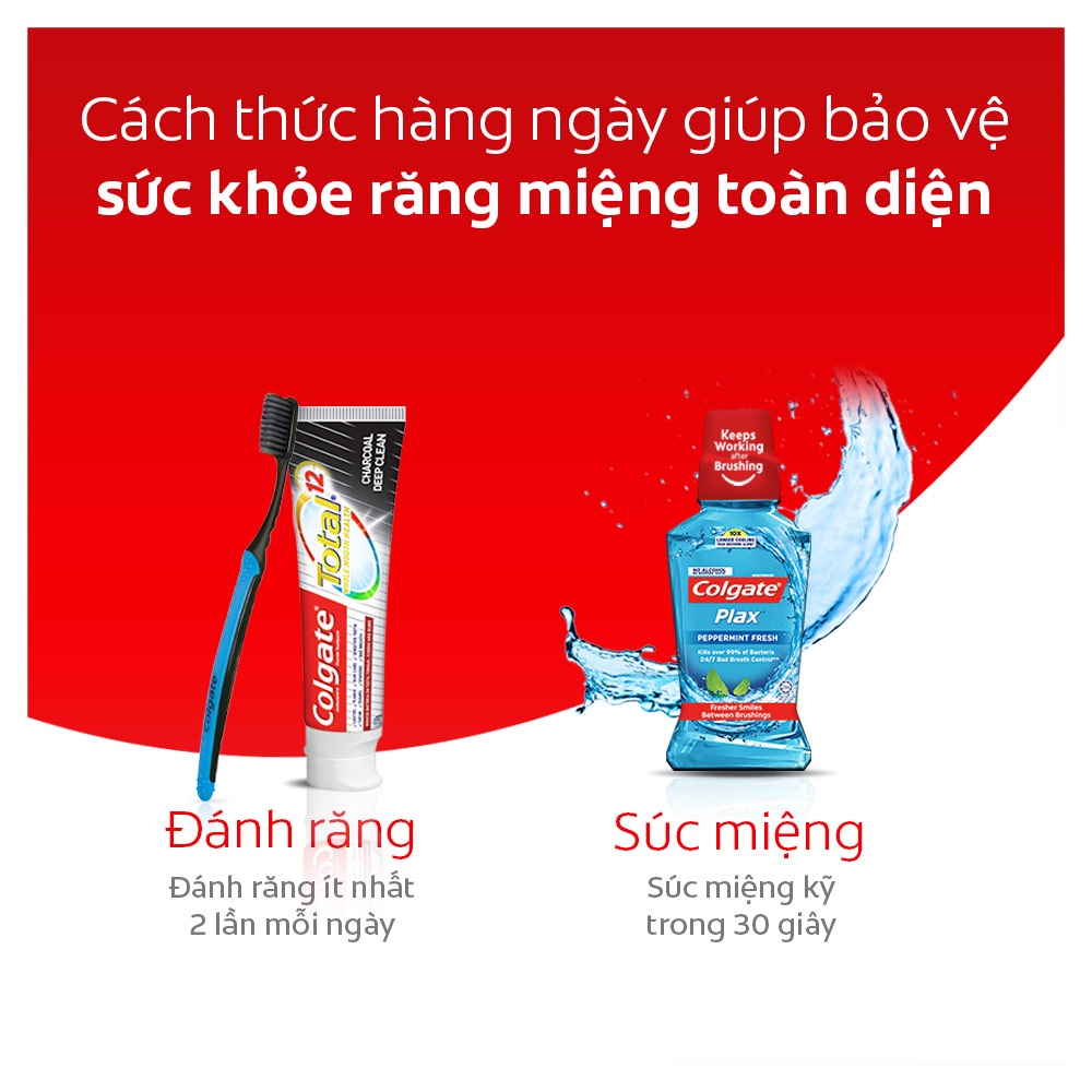 Bộ 5 Bàn chải đánh răng Colgate than hoạt tính kháng khuẩn SlimSoft Charcoal mềm mảnh