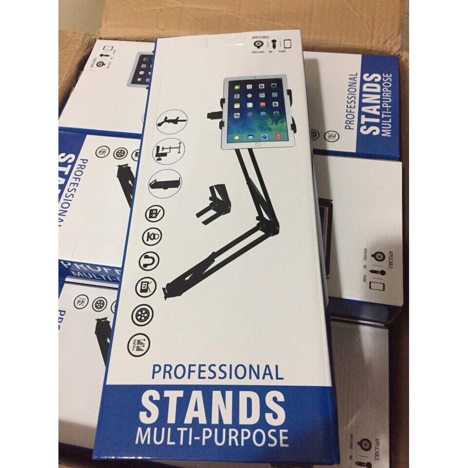 Giá đỡ điện thoại,ipad kẹp đầu giường, cạnh bàn đa năng xoay 360 độ điều chỉnh mọi góc độ