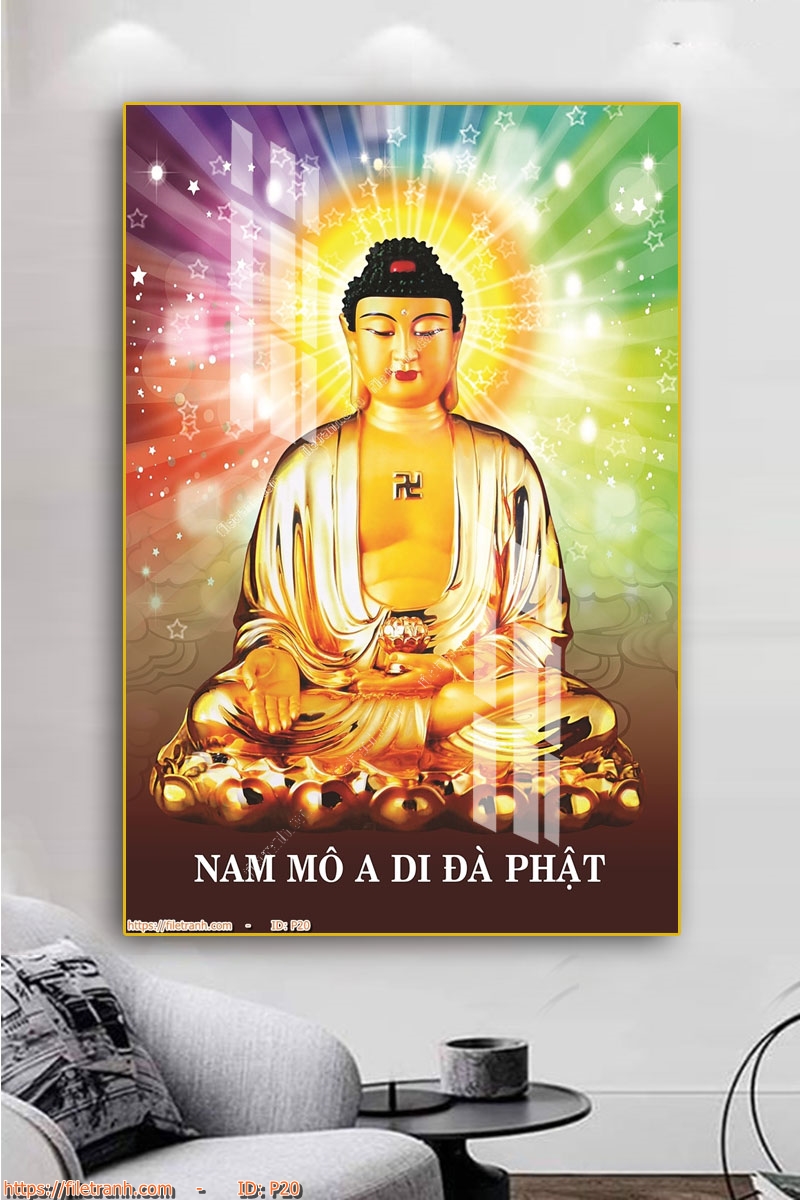 Tranh treo tường- Tranh tráng gương Phật Giáo, treo phòng thờ
