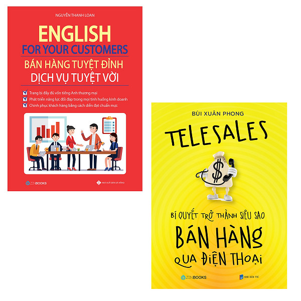 Combo English For Your Customers - Bán Hàng Tuyệt Đỉnh Dịch Vụ Tuyệt Vời + TeleSales - Bí Quyết Trở Thành SIêu Sao Bán Hàng Qua Điện Thoại