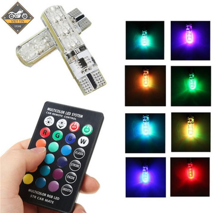 Combo 2 ĐÈN LED xi nhan DEMI ĐỔI MẦU THEO REMOTE