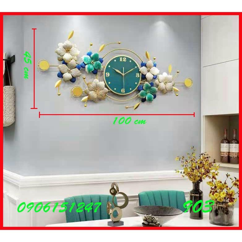 Đồng hồ treo tường trang trí decor 903 kích thước 100 x 45 cm