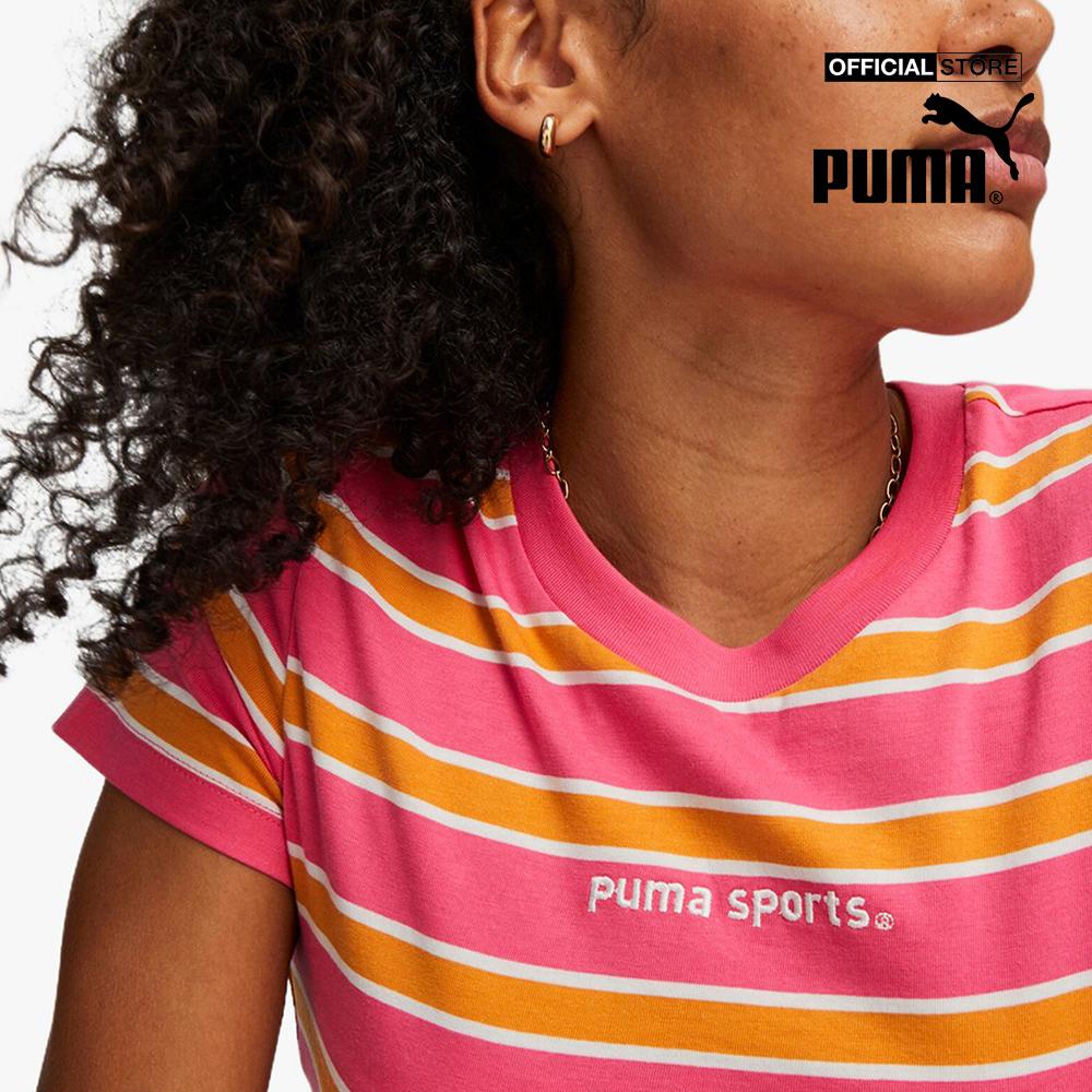 PUMA - Áo thun nữ cổ tròn tay ngắn Team 538377