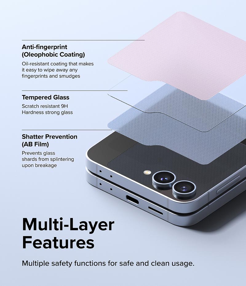 Bộ 2 Miếng Dán cường lực Ringke cho Samsung Galaxy Z Flip 6 RINGKE Cover Display Tempered Glass (Màn hình ngoài)_ Hàng chính hãng