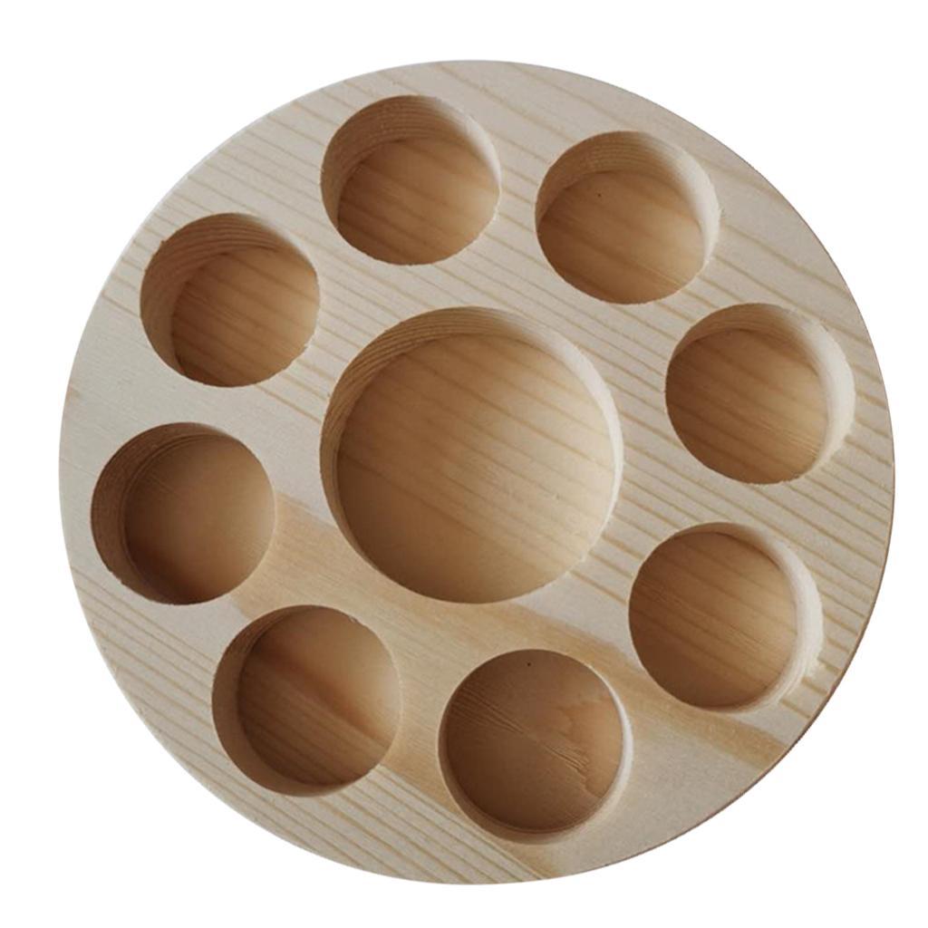 Essential Oil Bottle Display Stand Wooden Storage Organizer Rack Tray