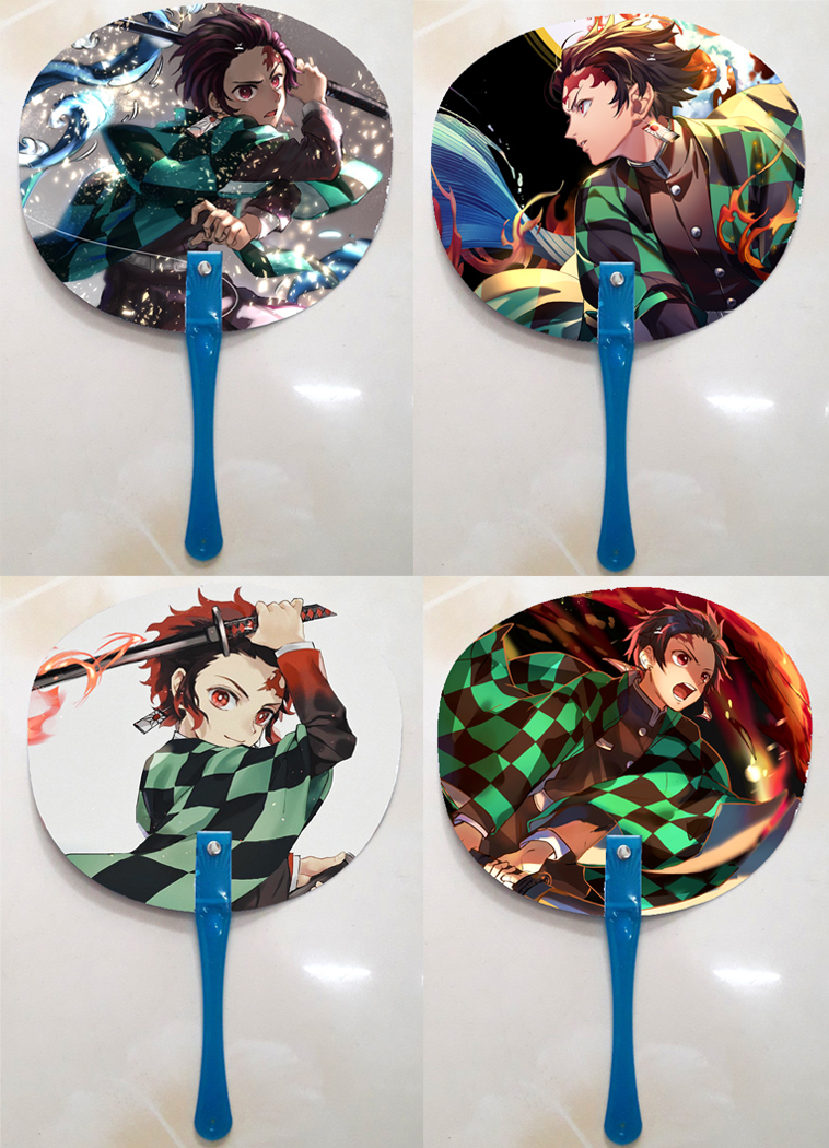 Qụat cầm tay in ảnh 2 mặt khác nhau Kimetsu no Yaiba