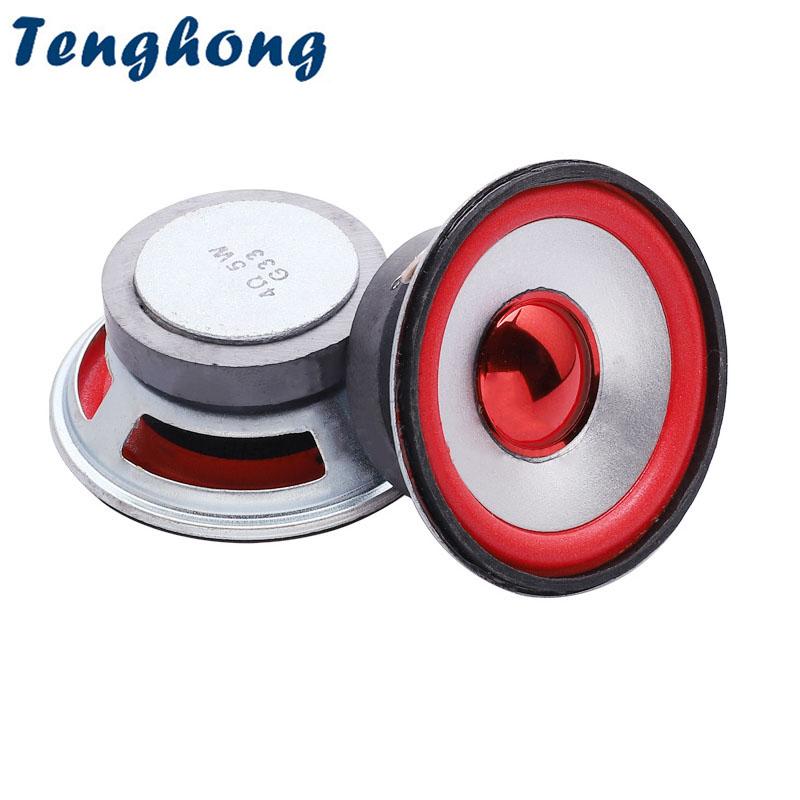 Tenghong 2pcs 2,5 inch 66mm loa phạm vi đầy đủ 4 ohm 5W Red Hat Bluetooth Audio Radio loa cho loa tại nhà