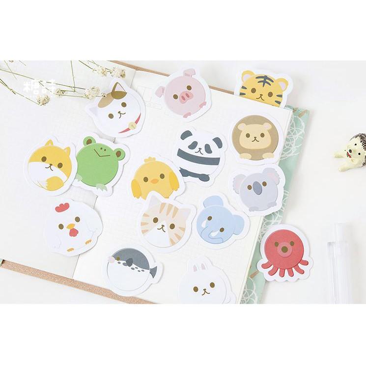 Bộ 46 Sticker Hàn Quốc hình Con Vật dễ thương dán trang trí E10