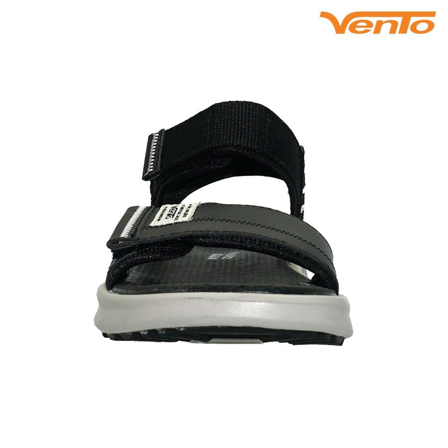 Giày Sandal Vento SD-NB93 Quai Ngang Da PU Màu Đen