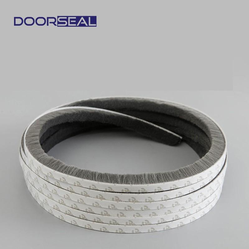 2 Mét-Ron Sợi Lông Dán Khe Hở Khung Cửa Ngăn Bụi Côn Trùng-Gioăng dán cửa sợi lông - DOORSEAL