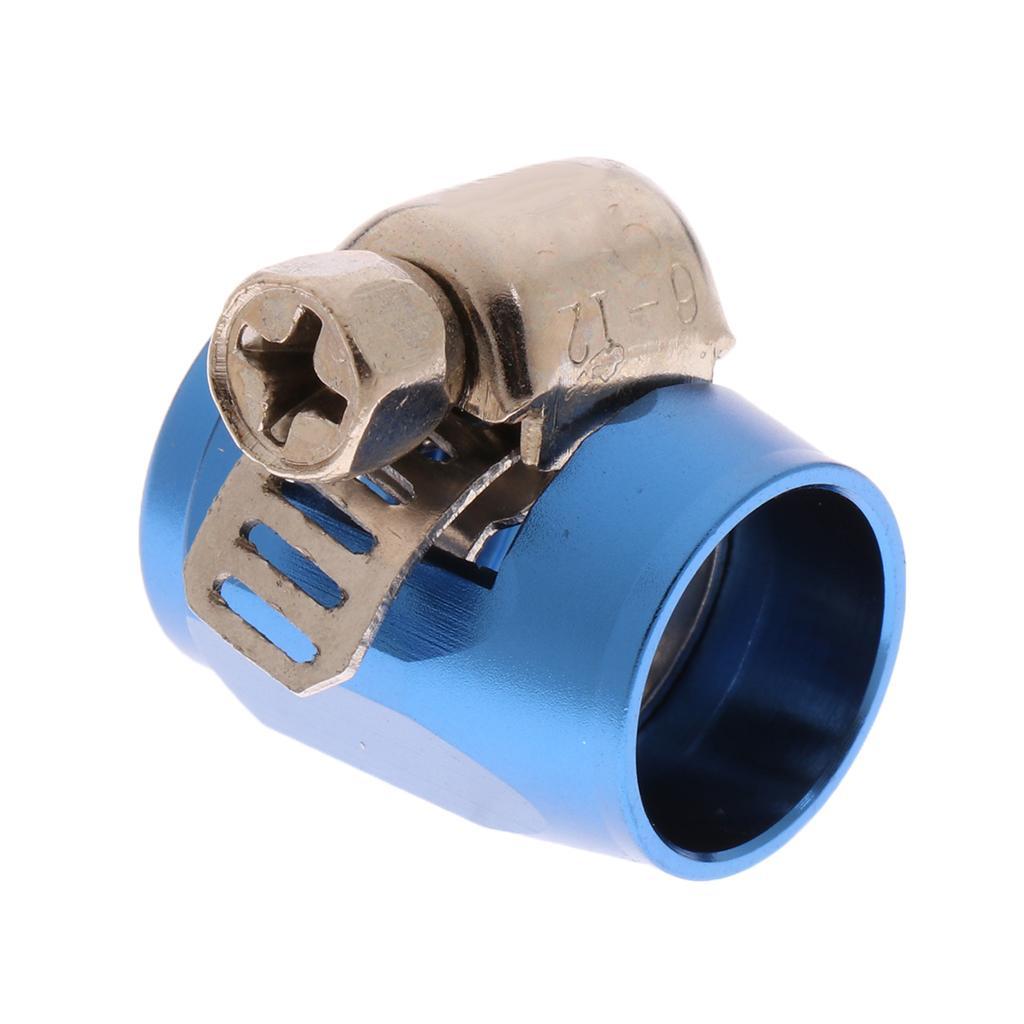 AN4 Fuel Oil Water Pipe Hose End Finisher Clip Clamp Aluminium Alloy