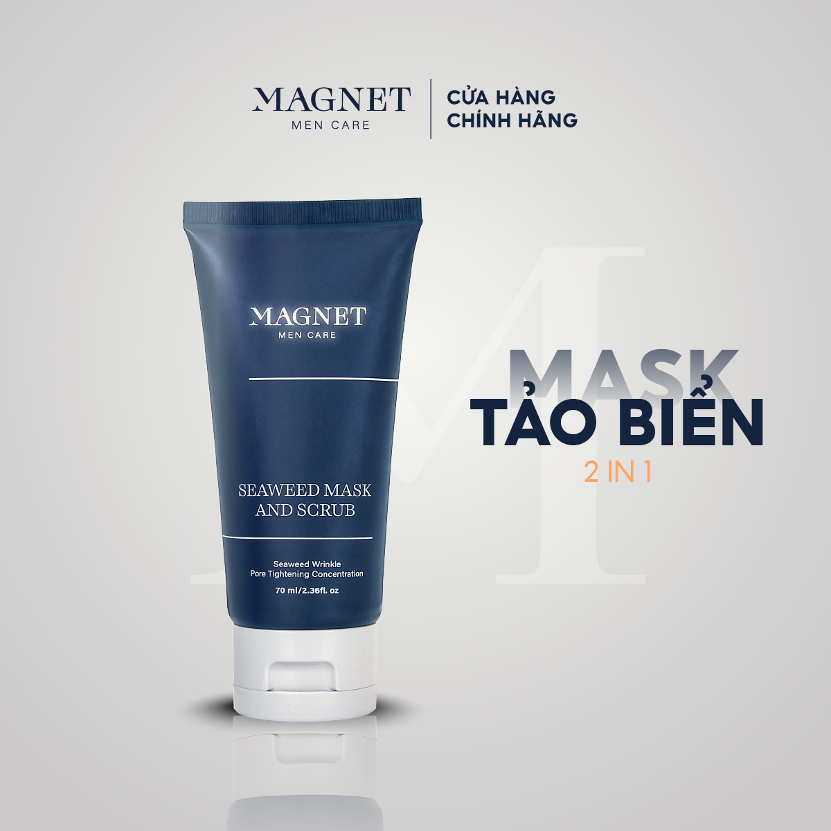 Combo Đẹp Da Magnet Men Care Sữa Rữa Mặt Nam 100ml & Mặt Nạ Tẩy Tế Bào Chết 70ml & Sữa Dưỡng Da 50ml