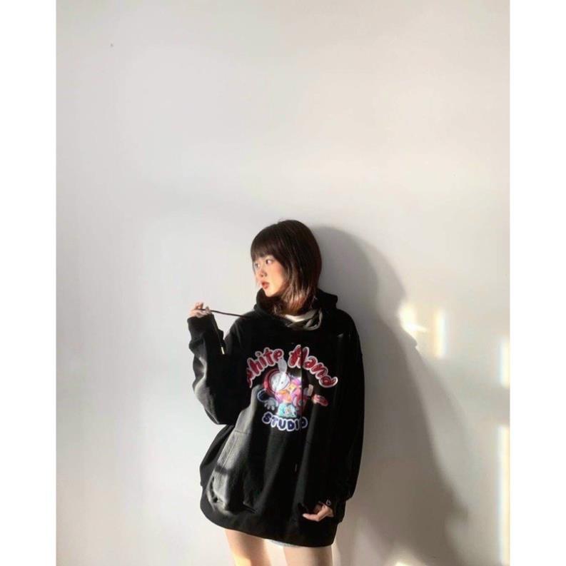Áo Hoodie Nỉ Bông White Hand Mịn Đẹp Như Ảnh Form Áo Rộng Unisex Nam Nữ thời trang kim gia